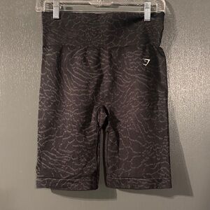 Gymshark Black Patterned Bike Shorts